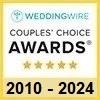Wedding Wire Brides choice award 2010 - 2020 for best wedding venue in Rhode Island