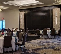 north ballroom set up for corporate retirement party